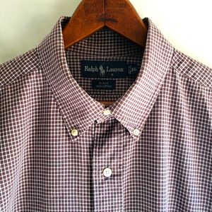 Ralph Lauren Shirt Blake Button Up Check Long Sleeve Size XL